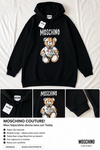 Moschino couture maxi felpa - moschino,