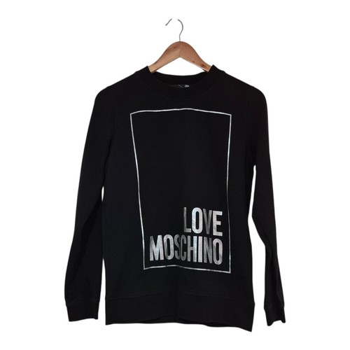 Felpa moschino nera con logo - felpa,