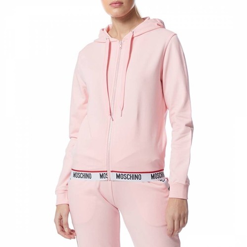 Felpa con cappuccio rosa