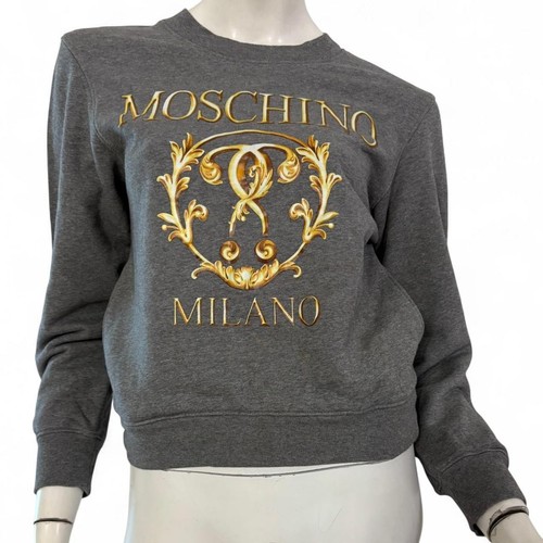 Moschino couture felpa grigia - couture,